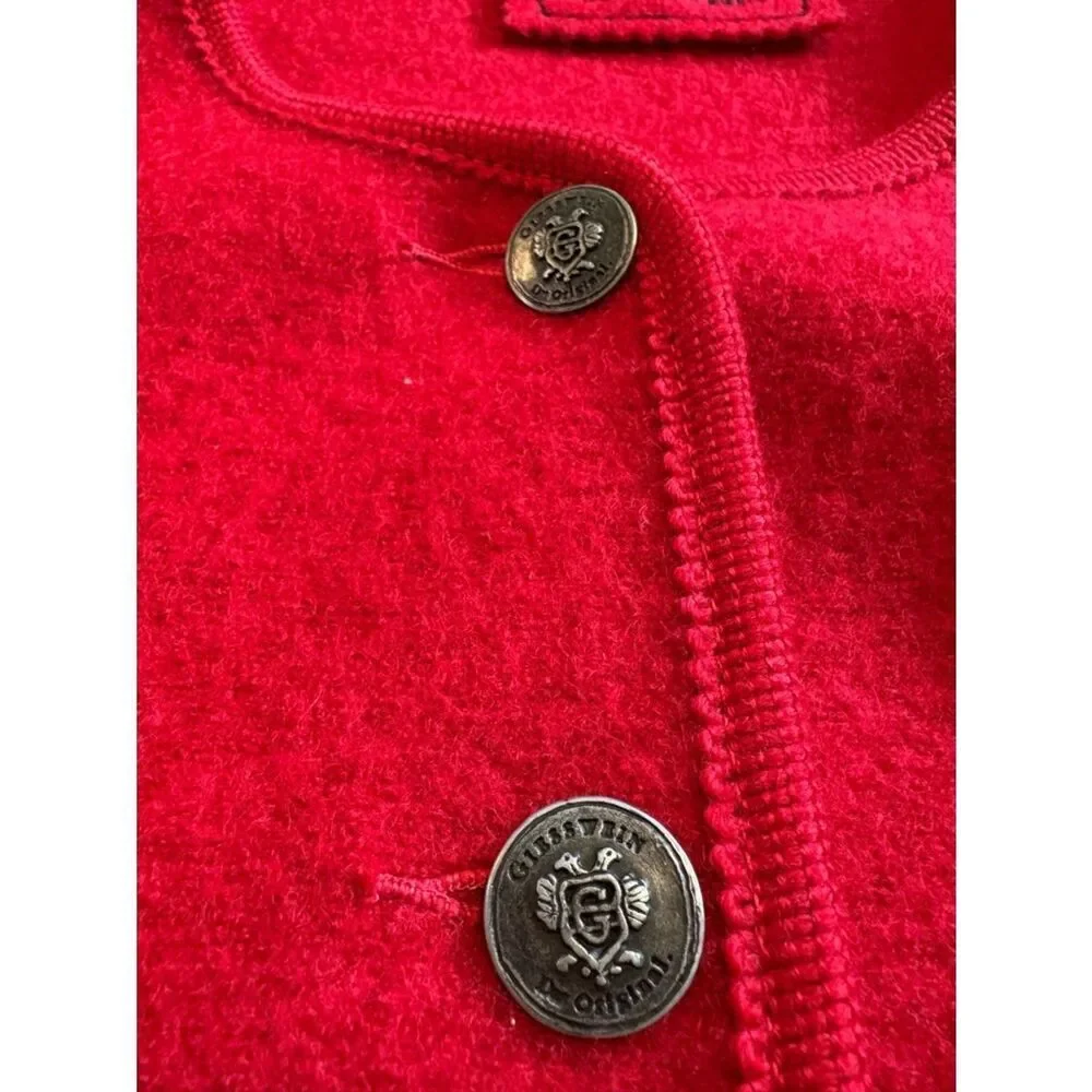 Giesswein Boiled Wool Jacket Cardigan Sweater Blazer US 10